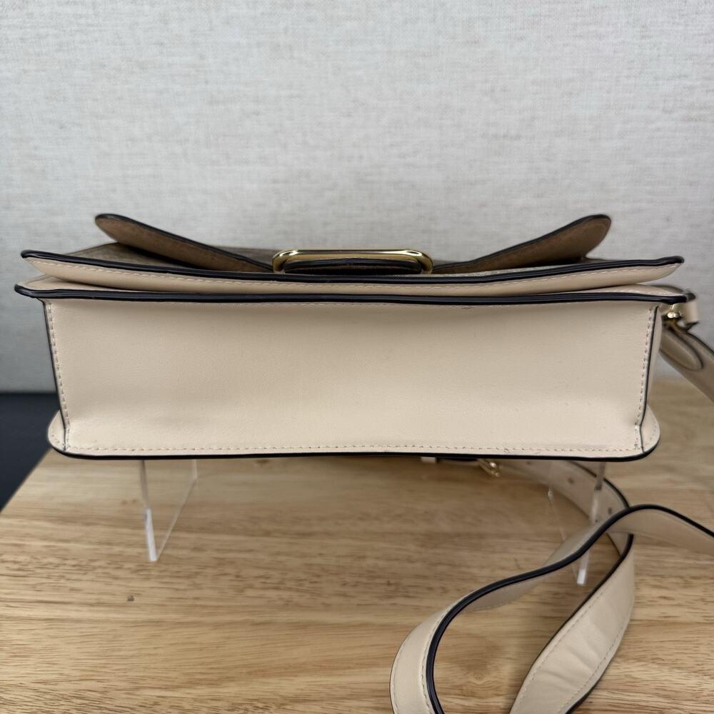 COACH MORGAN SHOULDER BAG IN BLOCKED SIGNATURE CANVAS CH506 Light Khaki Brown - Picture 10 of 10
